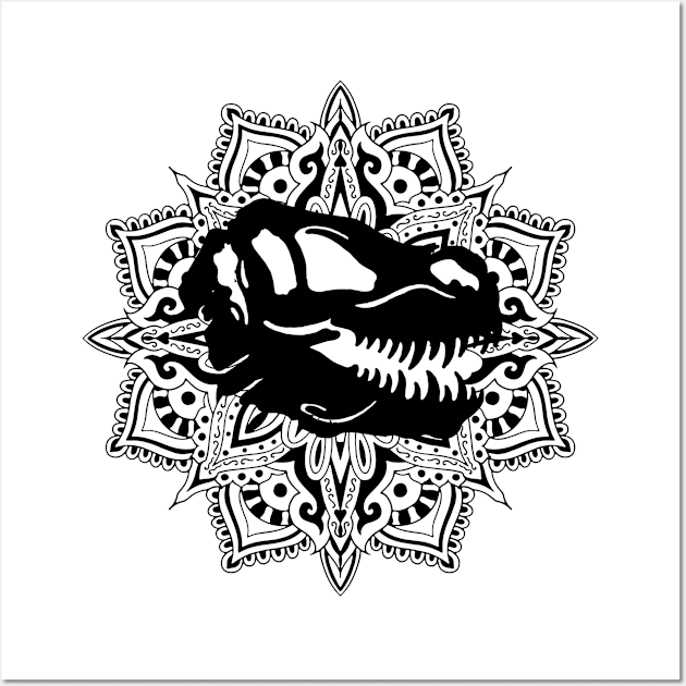 Mandala T Rex Wall Art by ArtRoute02